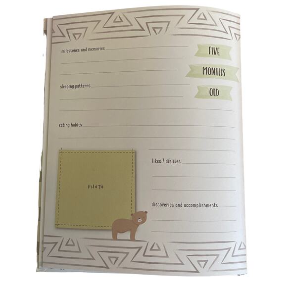CR Gibson Baby First Five Years Memory Book Boy or Girl Life Milestones - Picture 4 of 8